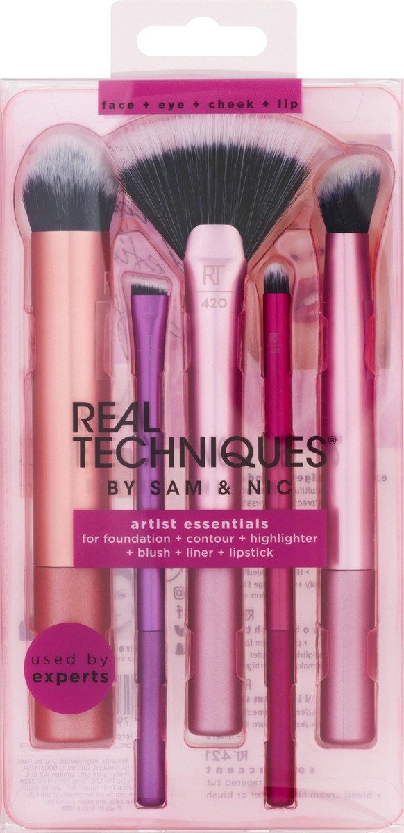 slide 3 of 9, Real Techniques Artist Essentials Brush Set - 5pc, 5 ct