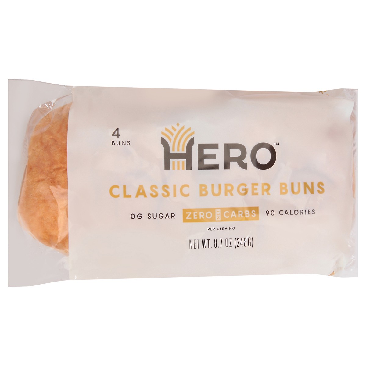 slide 8 of 9, Hero Classic Burger Buns 4 ea, 4 ct