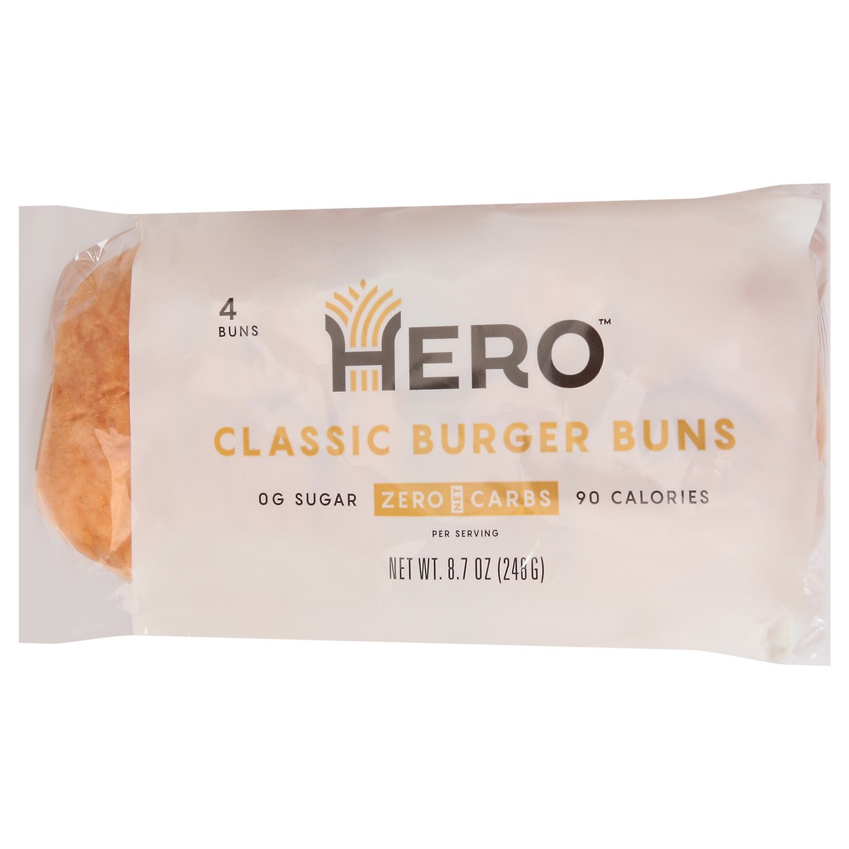 slide 3 of 9, Hero Classic Burger Buns 4 ea, 4 ct