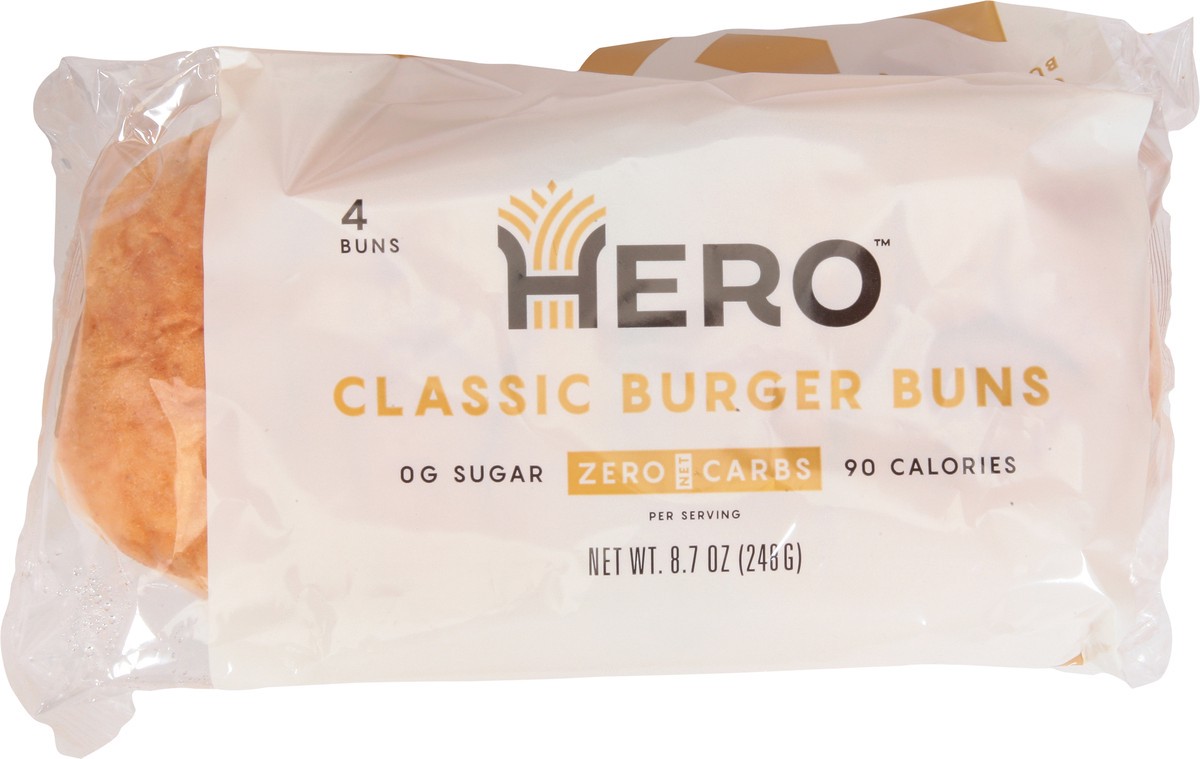 slide 2 of 9, Hero Classic Burger Buns 4 ea, 4 ct