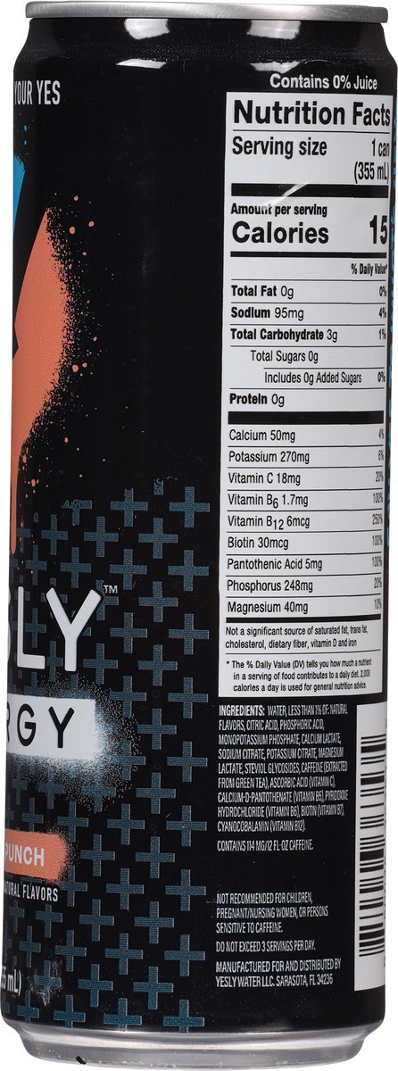 slide 11 of 15, Yesly Tropical Punch Energy Drink 12 fl oz, 12 fl oz
