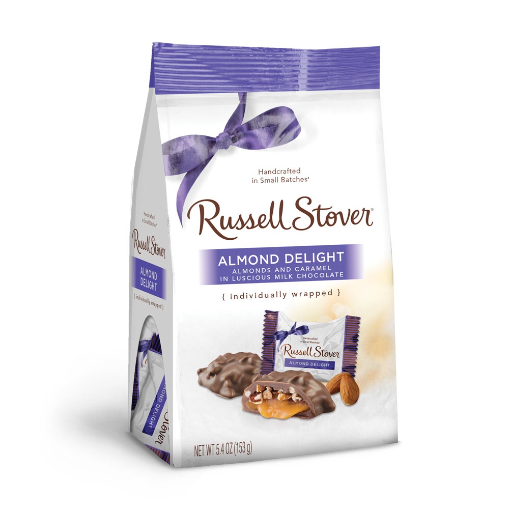 slide 1 of 1, Russell Stover Milk Chocolate Almond Delight, 5.4000001 oz