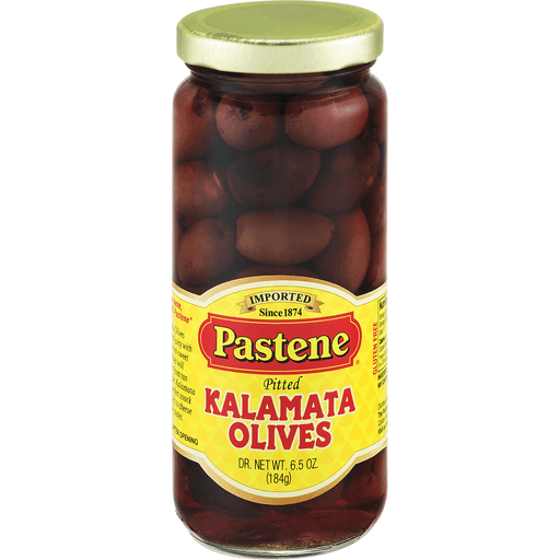 slide 2 of 8, Pastene Kalamata Olives Pitted, 6.5 oz