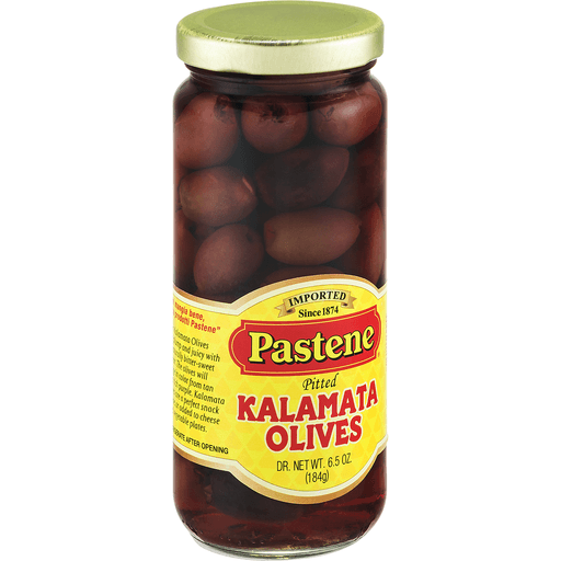 slide 1 of 8, Pastene Kalamata Olives Pitted, 6.5 oz