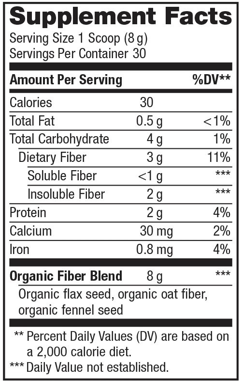 slide 5 of 5, Renew Life Daily Digestive Organic Prebiotic Fiber, 8.5 oz. Fiber Powder, 8.5 oz