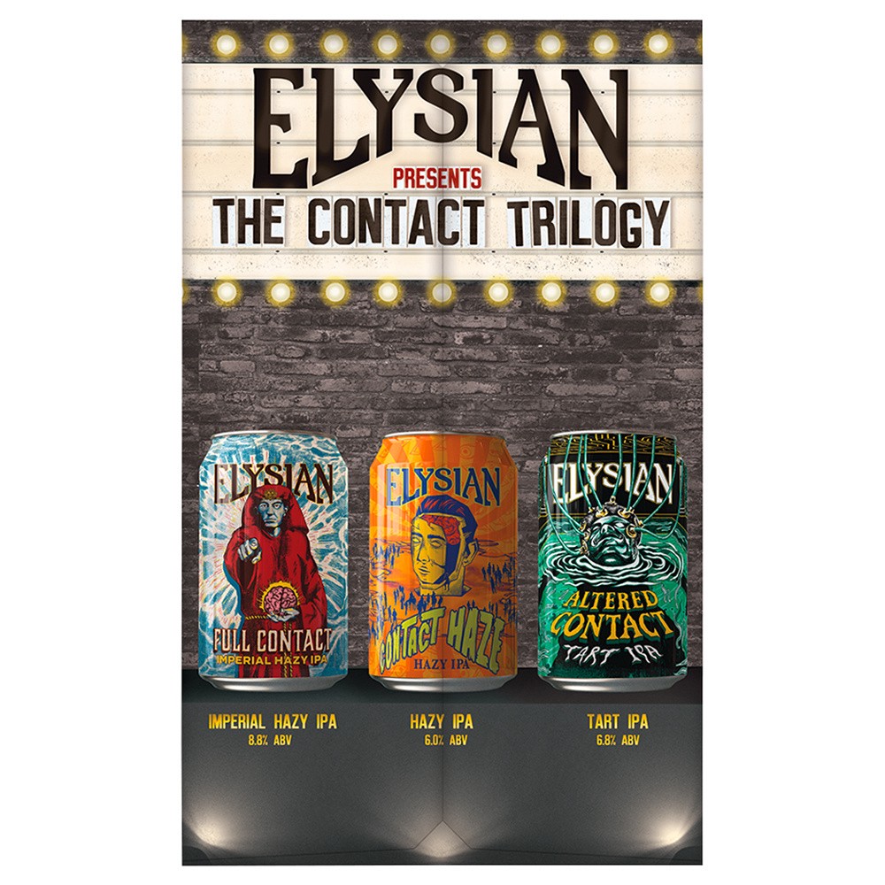 slide 6 of 6, Elysian IPA Series Variety Pack (Space Dust - Full Contact - Dank Dust - Hazy 96), 12 Pack 12 fl. oz. Cans, 12 ct; 12 oz