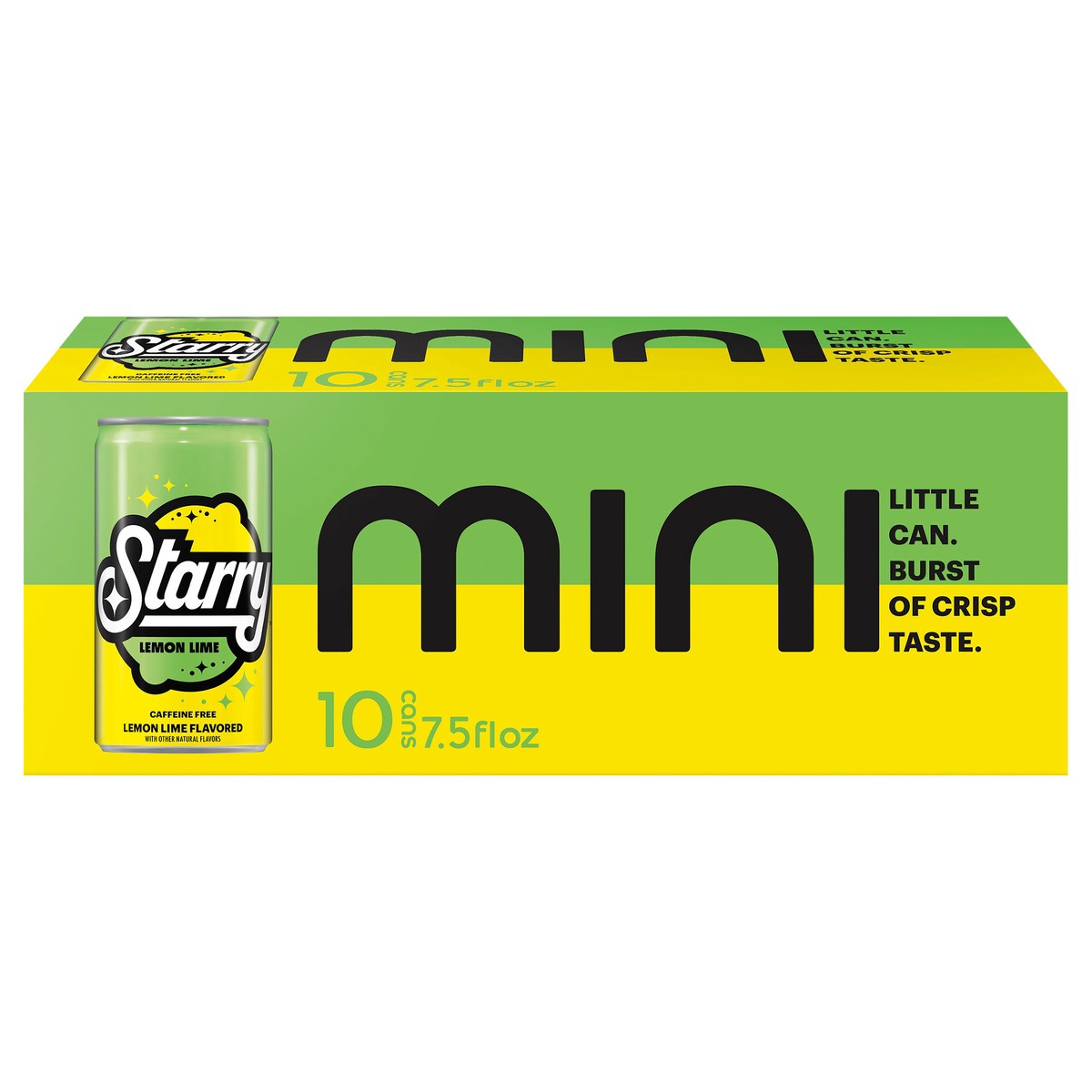 slide 1 of 1, Starry Lemon Lime Caffeine Free Soda Mini Cans, 10 ct; 7.5 oz