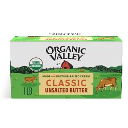 Organic Valley Unsalted Classic Butter 16 oz