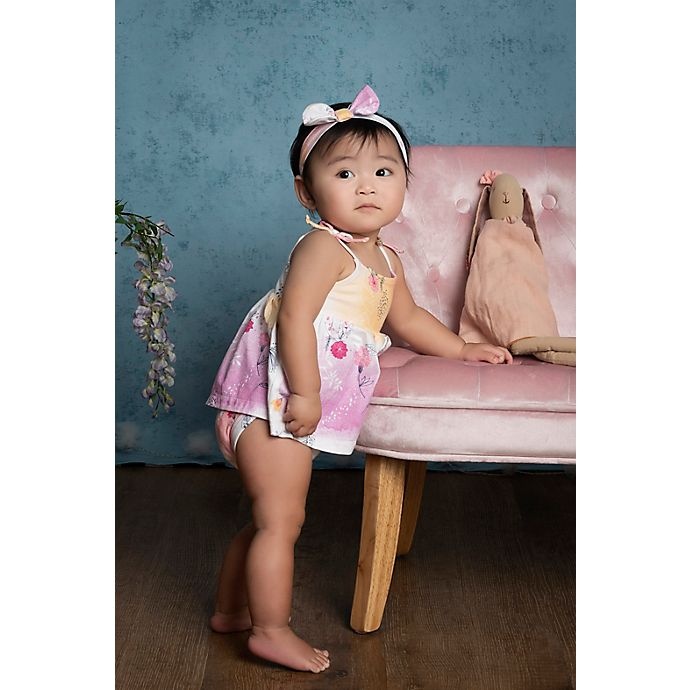 slide 4 of 6, Kidding Around Baby Girls dress romper & Headband, 1 ct