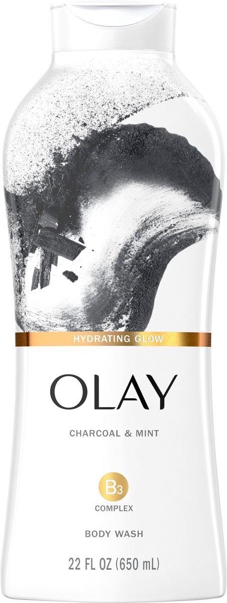 slide 2 of 3, Olay Cleansing Infusion Body Wash, Charcoal + Mint, 22 fl oz, 22 fl oz