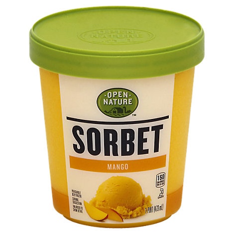 slide 1 of 1, Open Nature Sorbet Mango, 1 pint