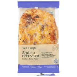 Fresh & Simple Sicilian-Style Brisket & BBQ Sauce Pizza 14.99 oz