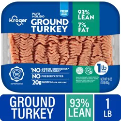 Kroger 93/7 Lean Fresh Ground Turkey - 1 lb