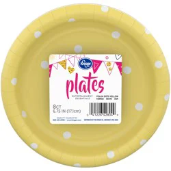 Kroger Entertainment Essentials Polka Dot Paper Plates - Yellow