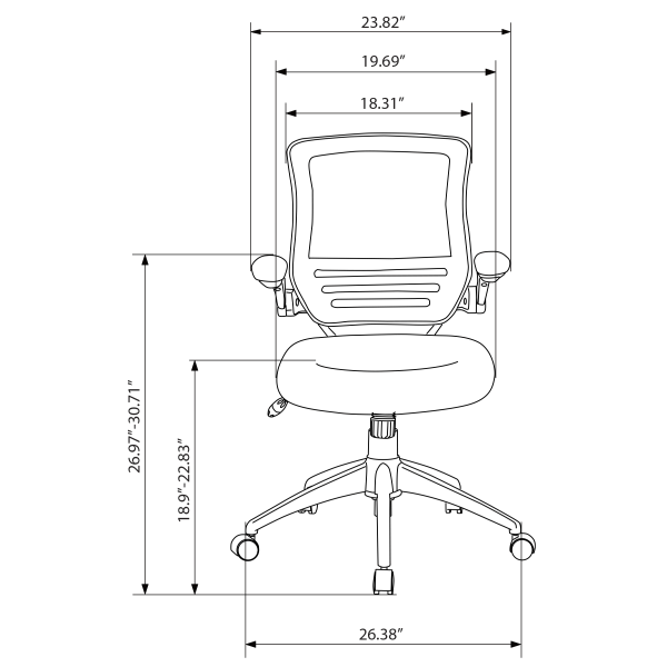 slide 2 of 7, Realspace Calusa Mesh Mid-Back Manager's Chair, Black, Bifma Compliant, 1 ct