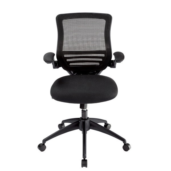 slide 3 of 7, Realspace Calusa Mesh Mid-Back Manager's Chair, Black, Bifma Compliant, 1 ct