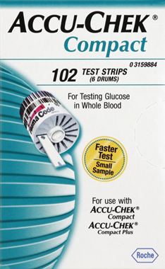 slide 1 of 1, Accu-Chek Compact Test Drums, 102 ct