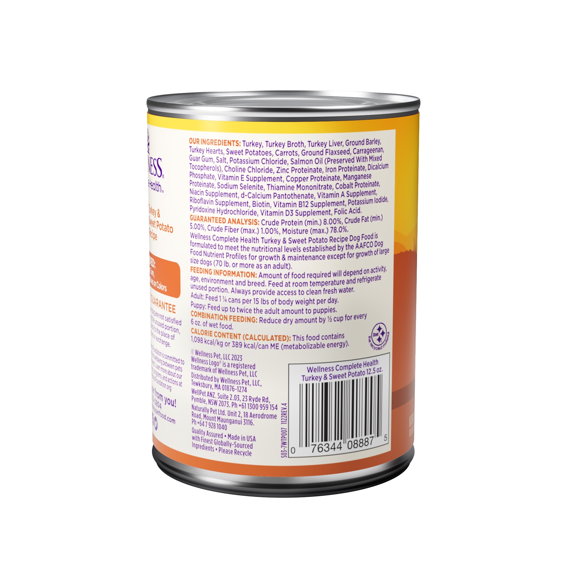 slide 5 of 5, Wellpet Llc Natural Dog Food Turkey & Sweet Potato Formula, 12.5 oz