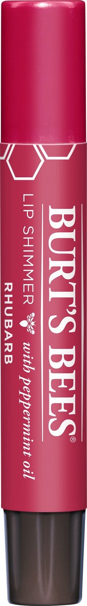 slide 1 of 22, Burt's Bees Rhubarb with Peppermint Oil Lip Shimmer 0.09 oz, 0.09 oz