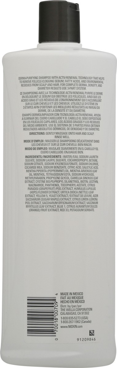 slide 3 of 12, Nioxin 2 Natural Hair Progressed Thinning Cleanser Shampoo 1 lt Bottle, 1 l