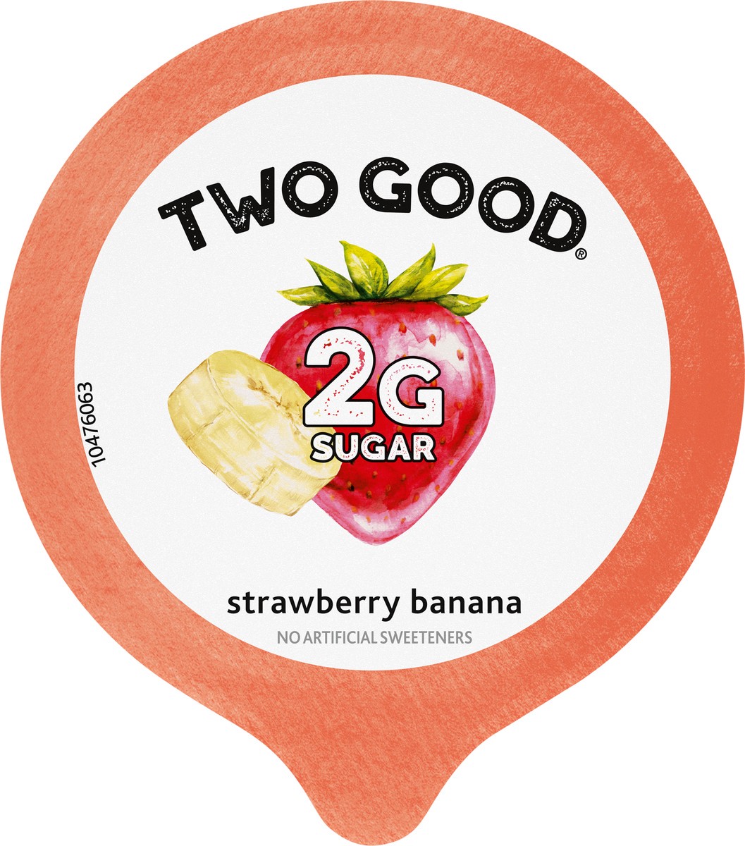 slide 8 of 9, Too Good & Co. Strawberry Banana Flavored Lower Sugar, Low Fat Greek Yogurt Cultured Product, Gluten Free, Keto Friendly Healthy Snacks, 5.3 OZ Cup, 5.3 oz