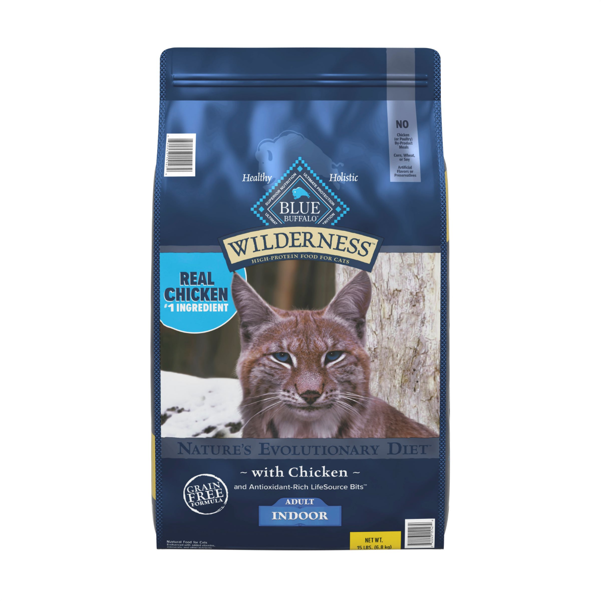 slide 1 of 21, BLUE WILDERNESS Blue Buffalo Wilderness High Protein, Natural Adult Indoor Dry Cat Food, Chicken 15-lb, 15 lb