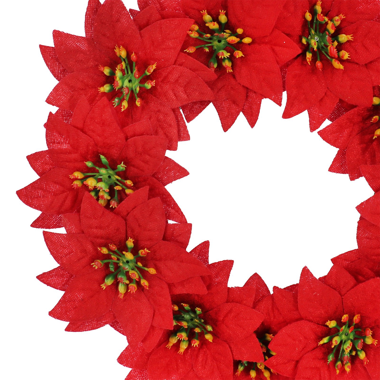slide 2 of 3, 11" Mini Red Poinsettia Wreath By Ashland, 27.9 cm