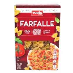 Weis Quality Classic Pasta Enriched Macaroni Product, Farfalle