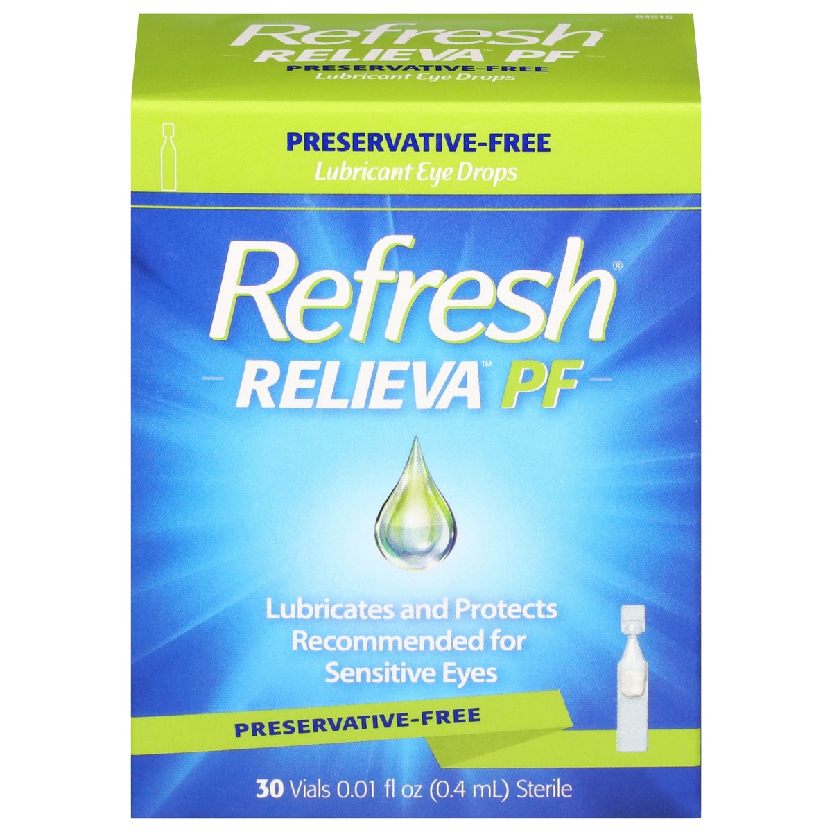 slide 1 of 21, Refresh Relieva PF Lubricant Eye Drops 30 - 0.01 fl oz Vials, 30 ct