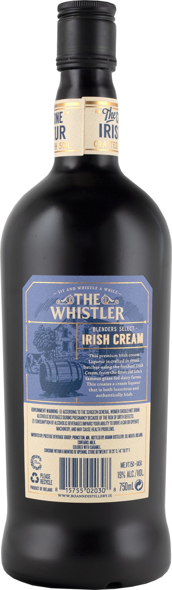 slide 2 of 3, The Whistler Irish Cream 750 ml, 750 ml