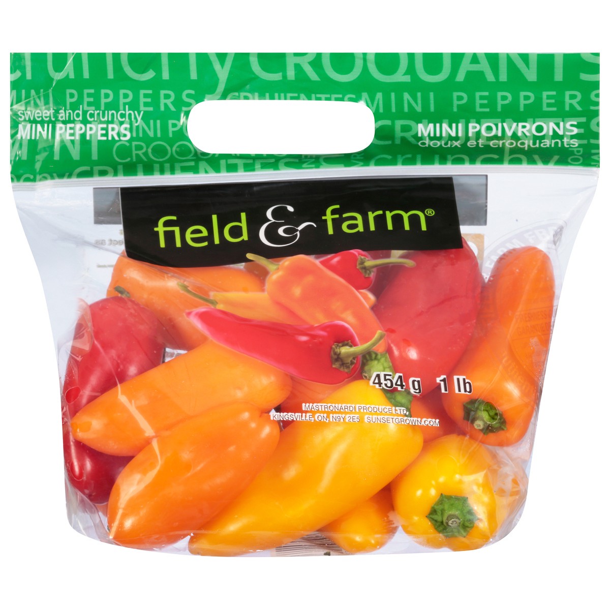 slide 1 of 8, Field & Farm Sweet and Crunchy Mini Peppers 1 lb, 1 lb