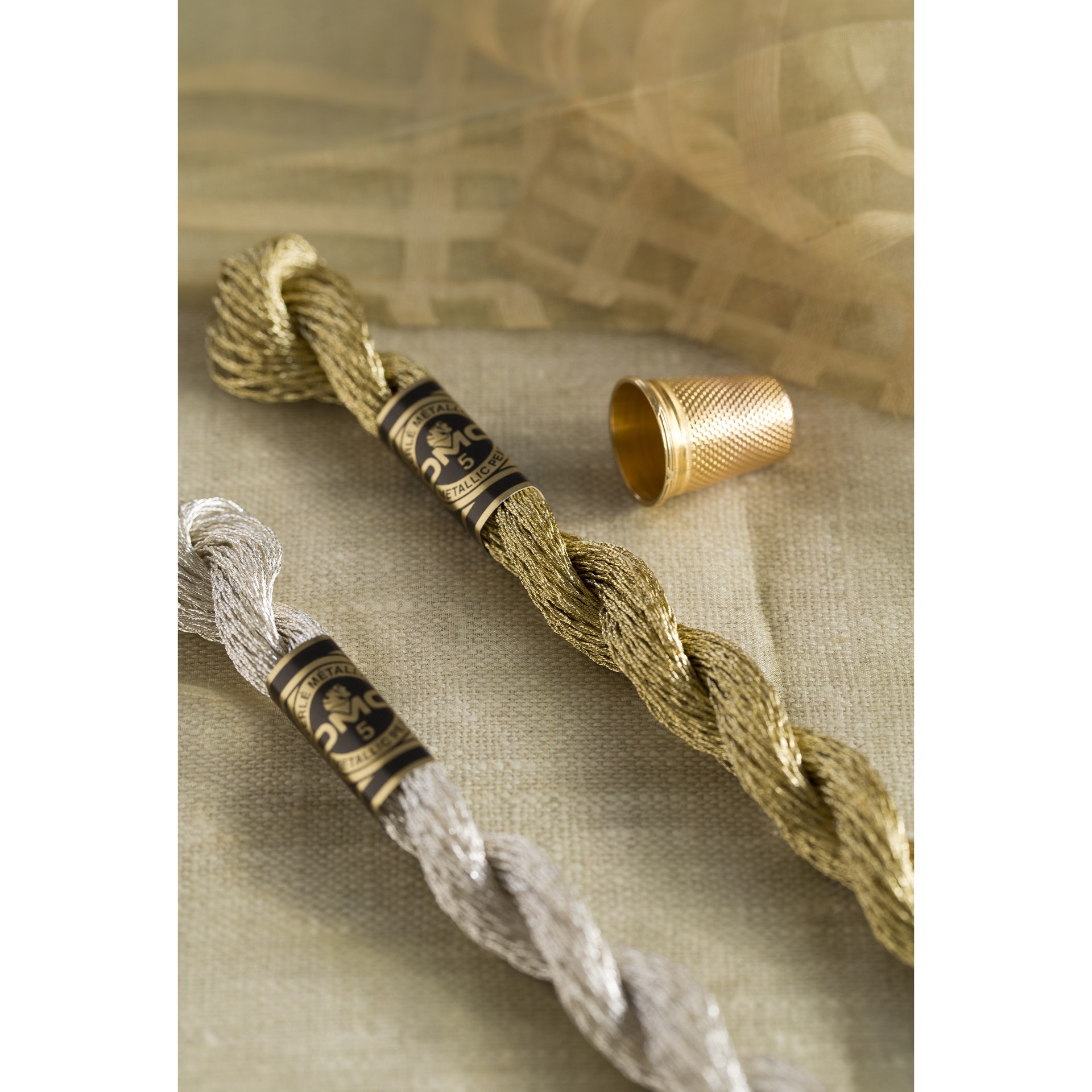 slide 2 of 4, Dmc Metallic Pearl Floss, 27.3 yd