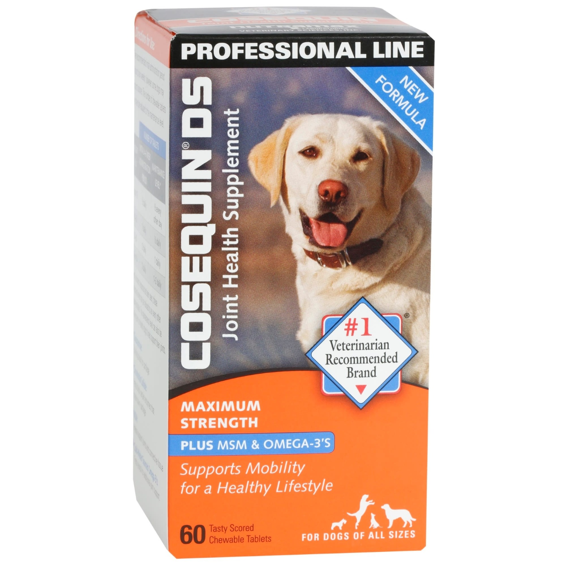 slide 1 of 1, Cosequin Double Strength Plus MSM Joint Health Dog Supplement, 60 ct