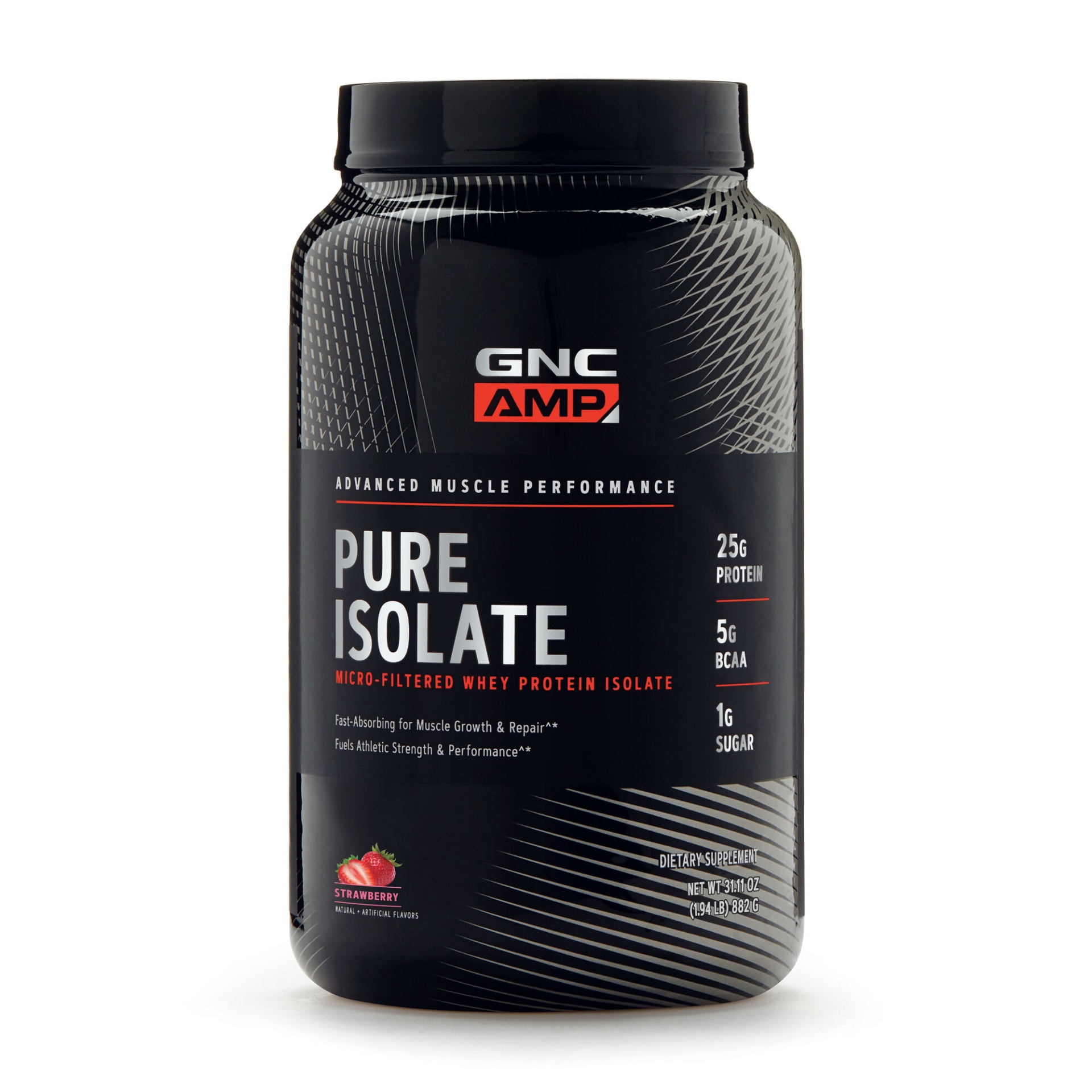 slide 1 of 1, GNC AMP Pure Isolate - Strawberry, 1 ct