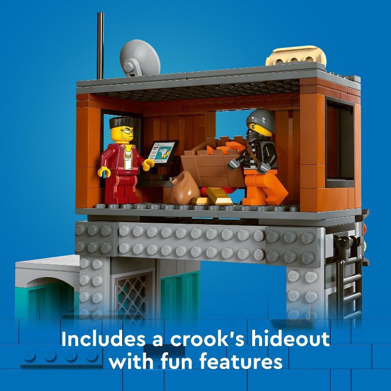 slide 4 of 6, LEGO City Police Speedboat and Crooks Hideout Pretend Play Toy 60417, 1 ct