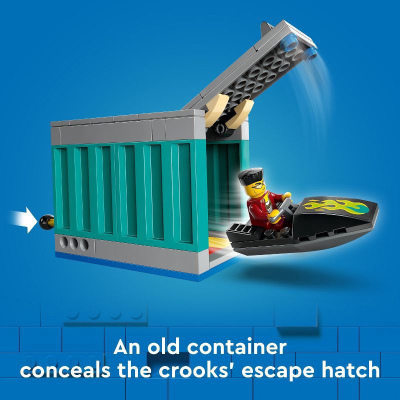 slide 5 of 6, LEGO City Police Speedboat and Crooks Hideout Pretend Play Toy 60417, 1 ct