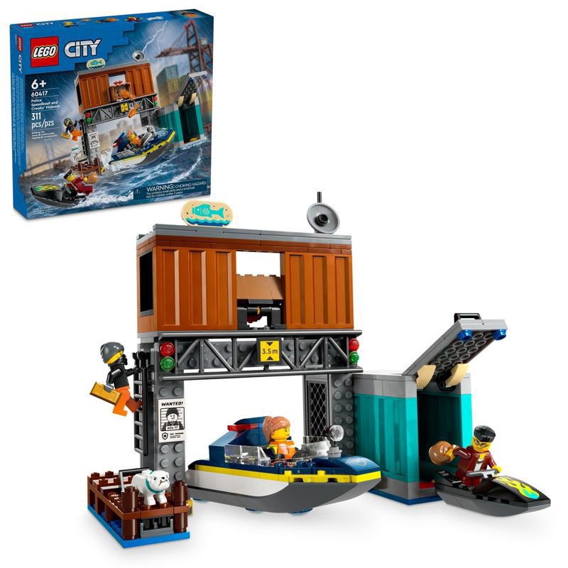 slide 1 of 6, LEGO City Police Speedboat and Crooks Hideout Pretend Play Toy 60417, 1 ct