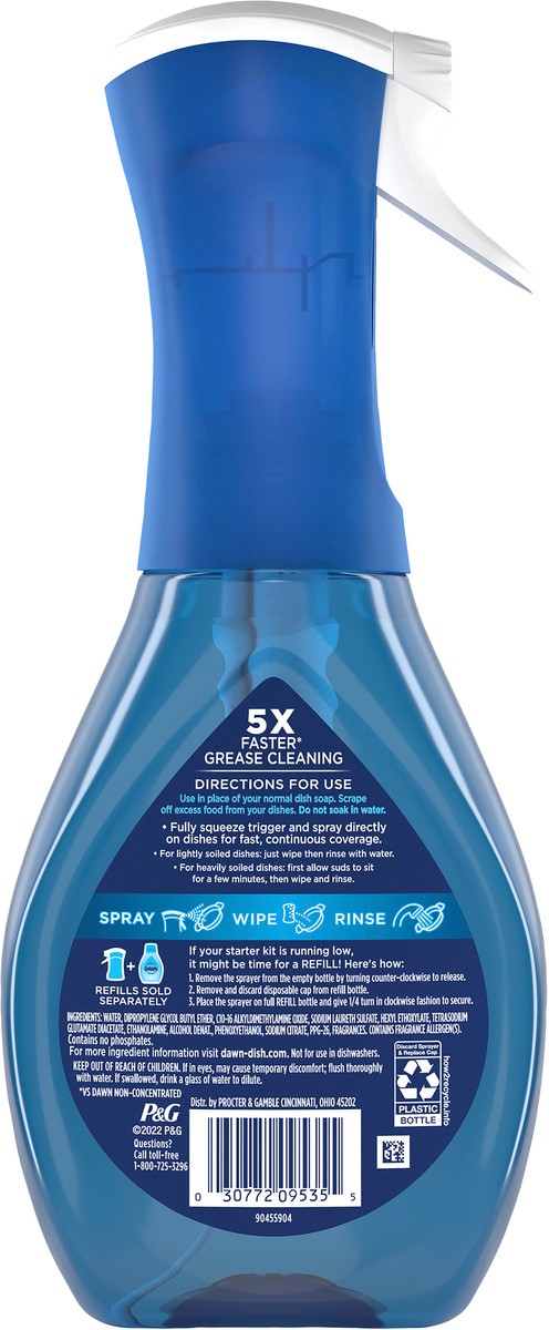 slide 3 of 3, Dawn Powerwash Spray, Dish Soap, Dishwashing Liquid, Lemon, 1 Starter Kit, 16 Fl Oz, 16 fl oz