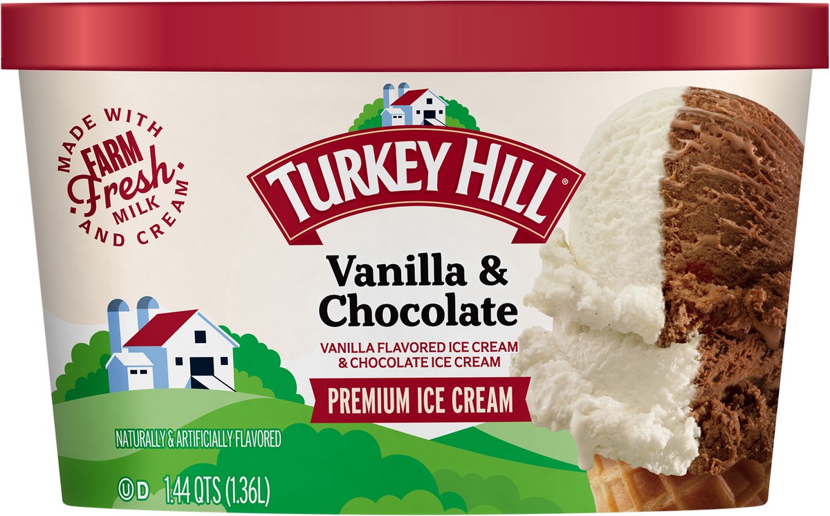 slide 2 of 2, Turkey Hill Vanilla & Chocolate, 1.44 qt