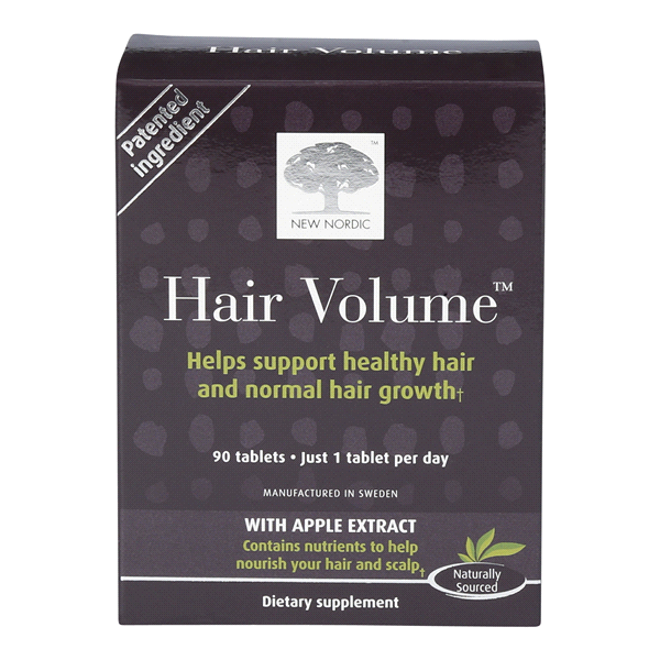 slide 1 of 4, New Nordic Hair Volume, Tablets, Value Pack, 90 ct