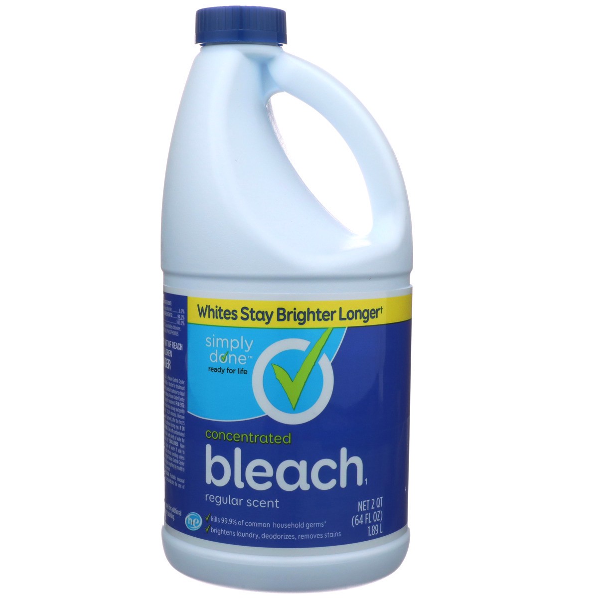 slide 4 of 12, Simply Done Concentrated Bleach, Regular, 2 qt