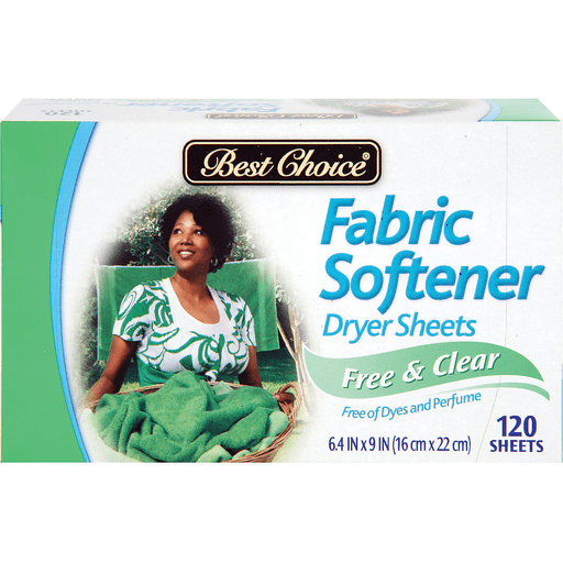 slide 1 of 1, Best Choice Fragrant Free Fabric Softener Sheets, 120 ct