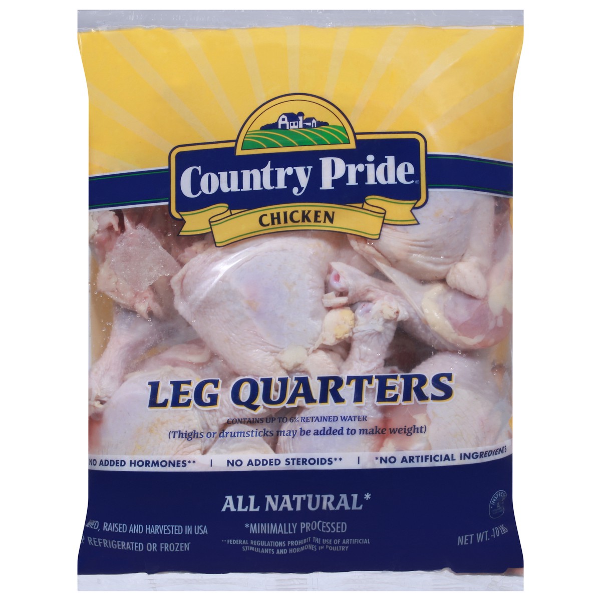 slide 1 of 12, Country Pride Leg Quarters Chicken 1 ea, 1 ct