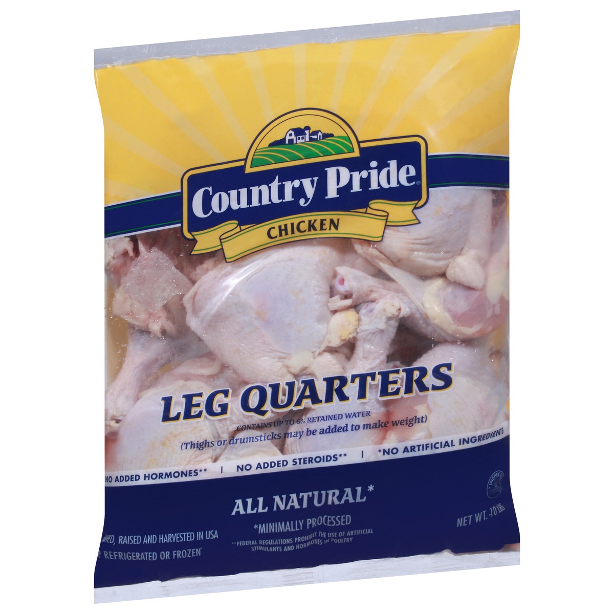 slide 6 of 12, Country Pride Leg Quarters Chicken 1 ea, 1 ct