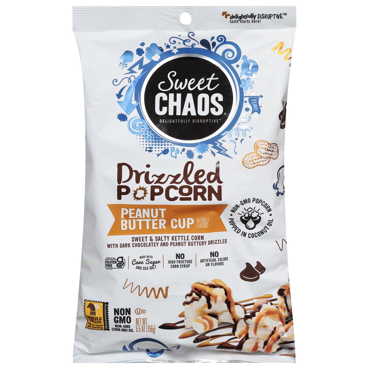 slide 1 of 1, Sweet Chaos Peanut Butter Cup Drizzle, 5.5 oz