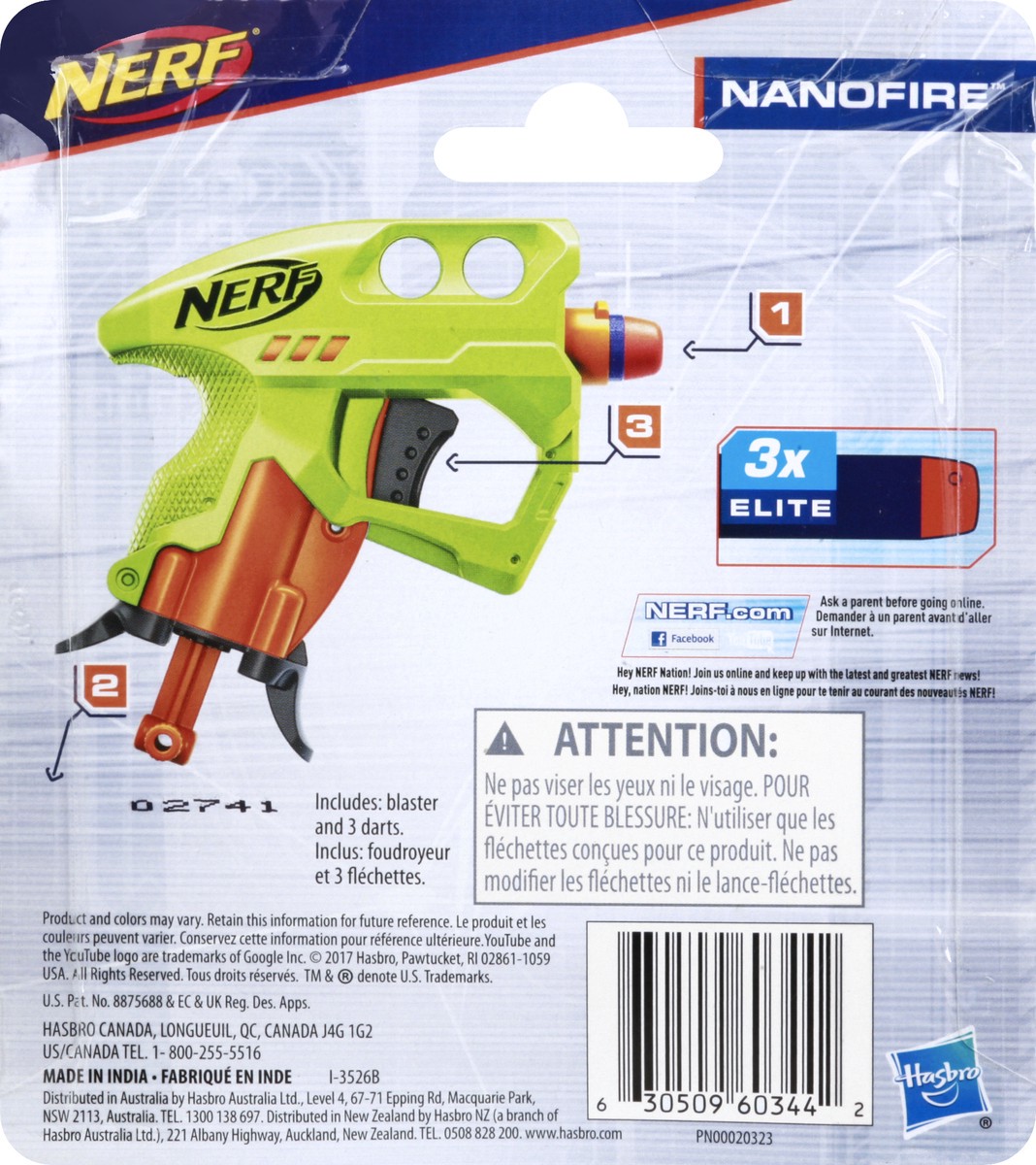 slide 8 of 9, Nerf Nanofire Toy 1 ea, 1 ct