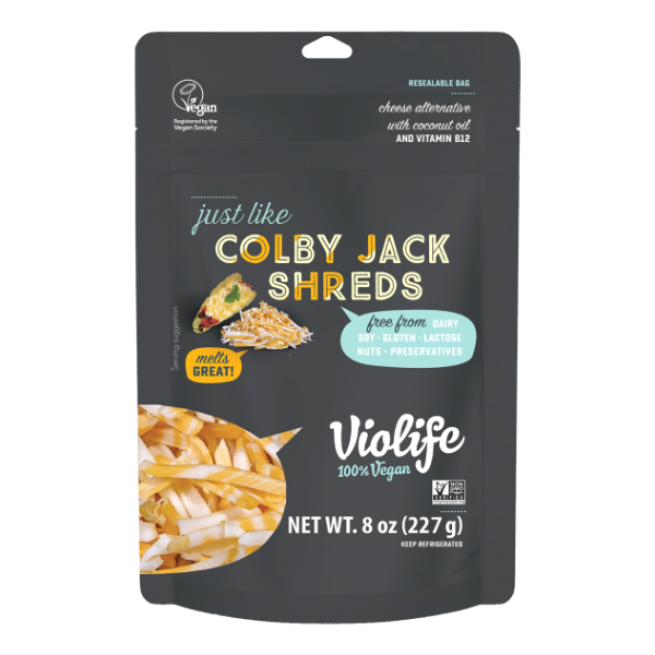 slide 1 of 11, Violife Just Like Colby Jack Shreds, Dairy-Free & Vegan, 8 oz Pack, 8 oz