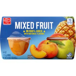 Harris Teeter Fruit Cups - Mixed Fruit in Light Syrup - 16 oz