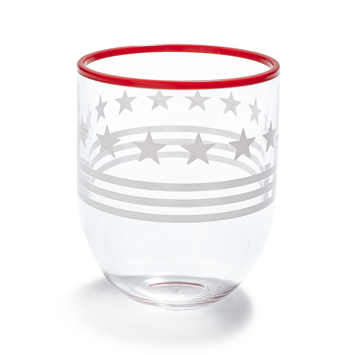 slide 1 of 1, Sur La Table American Flag Stemless Wine Glass, 15 oz