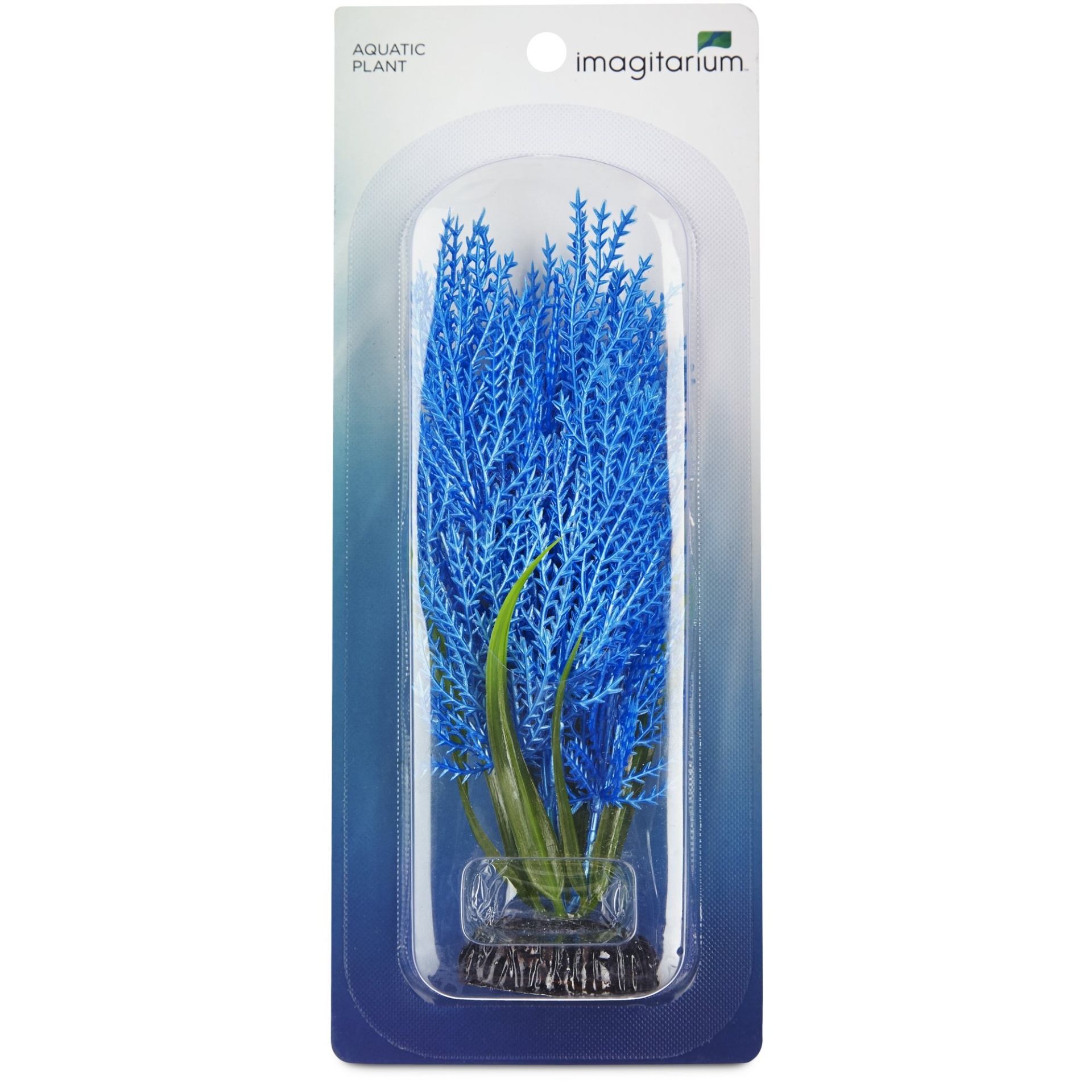 slide 1 of 1, Imagitarium Blue Hairgrass Plastic Aquarium Decor, MED